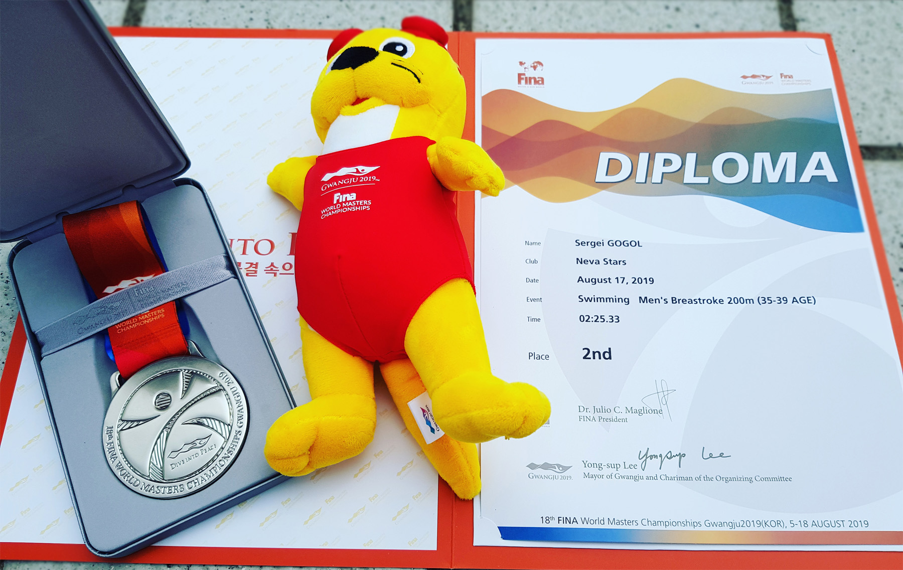 WORLD MASTERS CHAMPIONSHIPS GWANGJU 2019 DenSI swimming club